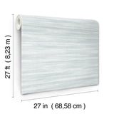 Brushed Linen Light Blue Wallpaper with Weaves Pattern, Transitional Style - York GT4564