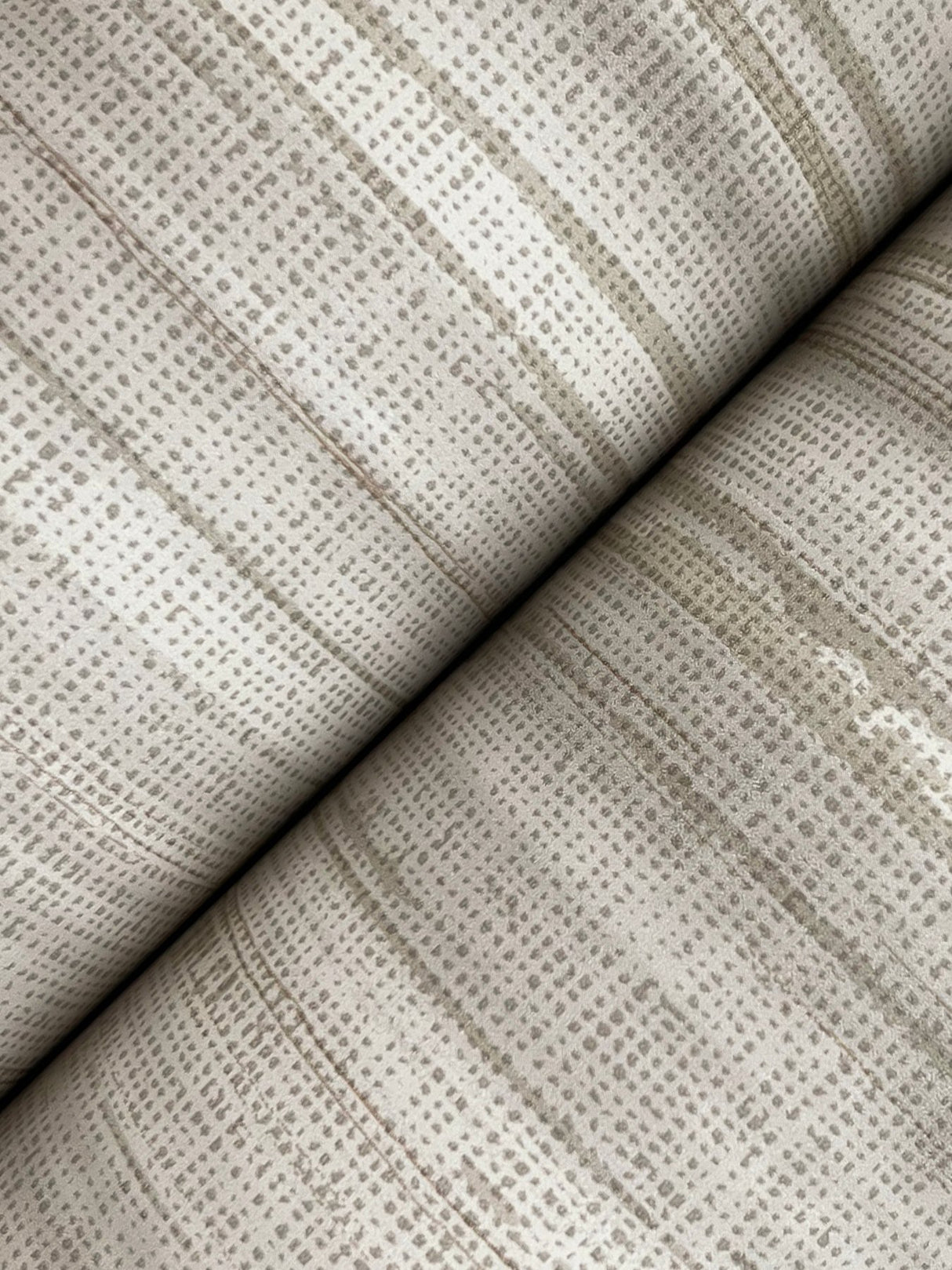 Brushed Linen Taupe Wallpaper with Weaves Texture Transitional Style - York GT4566