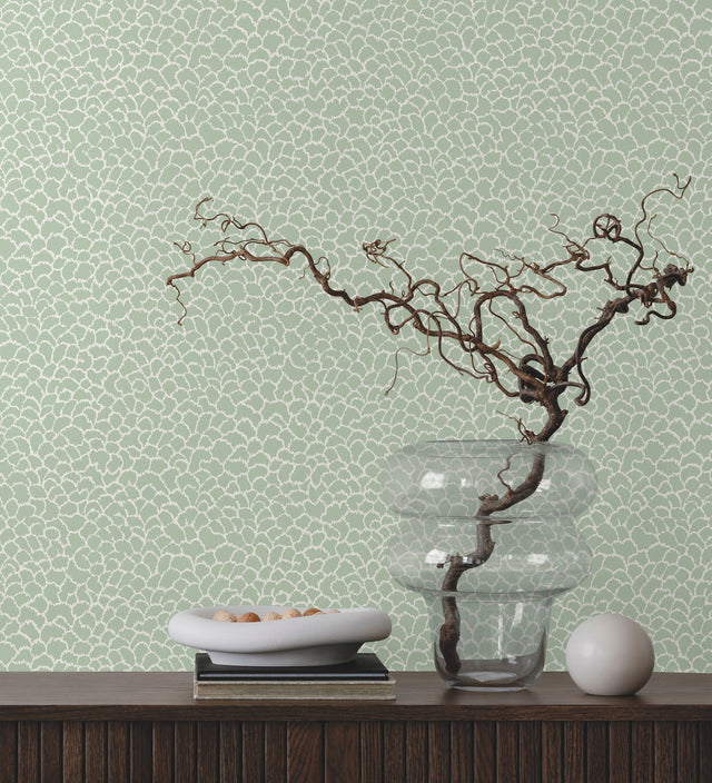Nadie Green Textured Wallpaper with Raised Ink - York GT4573