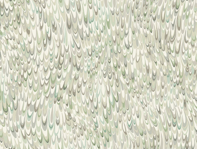 Aslan Green Wallpaper with Bohemian Eclectic Marbled Pattern - York GT4582