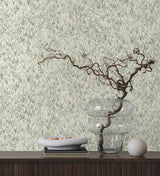 Aslan Green Wallpaper with Bohemian Eclectic Marbled Pattern - York GT4582