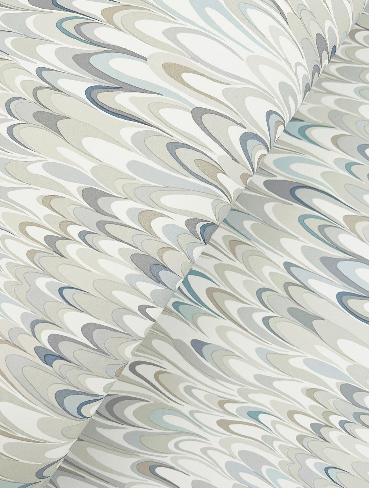Aslan Blue Wallpaper with Bohemian Eclectic Marbled Motif - York GT4584