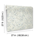 Aslan Blue Wallpaper with Bohemian Eclectic Marbled Motif - York GT4584