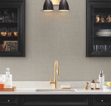 Amari Fossil Textured Vinyl Wallpaper with Woven Silk Weave Motif - York GT4594N
