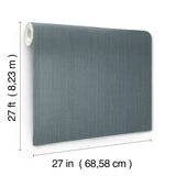 Amari Admiral Blue Wallpaper with Weaves Texture, Transitional Style - York GT4595N