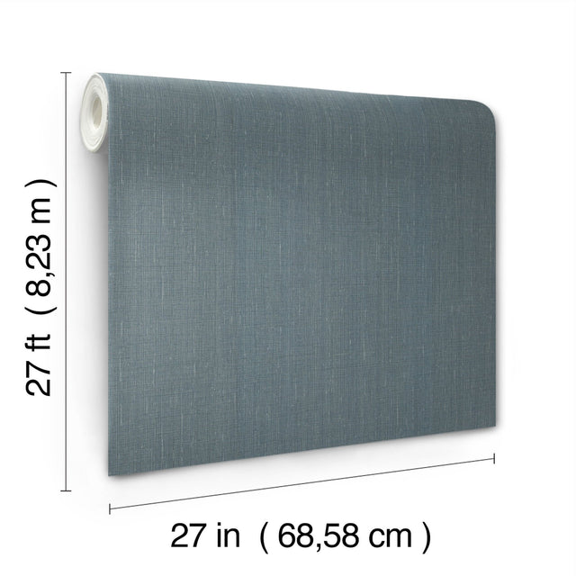 Amari Admiral Blue Wallpaper with Weaves Texture, Transitional Style - York GT4595N