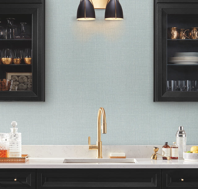 Amari Airy Grey Weaves Wallpaper, Transitional Vinyl Non Woven Texture - York GT4598N