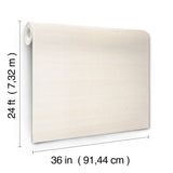 Maguey Sisal Cream Wallpaper with Traditional Grasscloth Texture - York GV0100NW