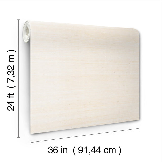 Maguey Sisal Cream Wallpaper with Traditional Grasscloth Texture - York GV0100NW