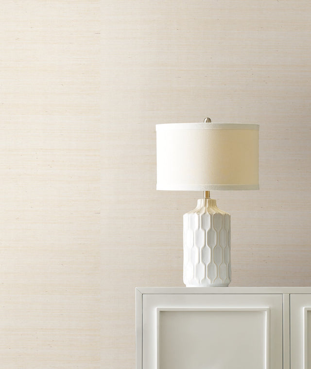 Maguey Sisal Cream Wallpaper with Traditional Grasscloth Texture - York GV0100NW
