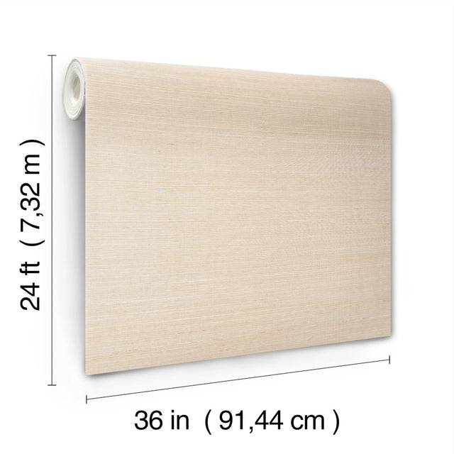Maguey Sisal Wheat Grasscloth Wallpaper with Natural Woven Texture - York GV0102NWFD