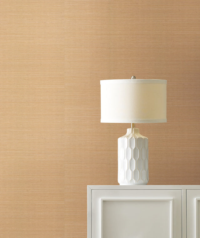 Maguey Sisal Biscotti Grasscloth Wallpaper with Natural Sisal Texture - York GV0103NW