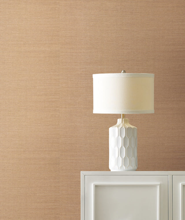 Maguey Sisal Fawn Wallpaper with Traditional Grasscloth Texture - York GV0104NWFD
