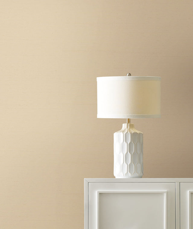 Maguey Sisal Buff Grasscloth Wallpaper with Traditional Style - York GV0110NW