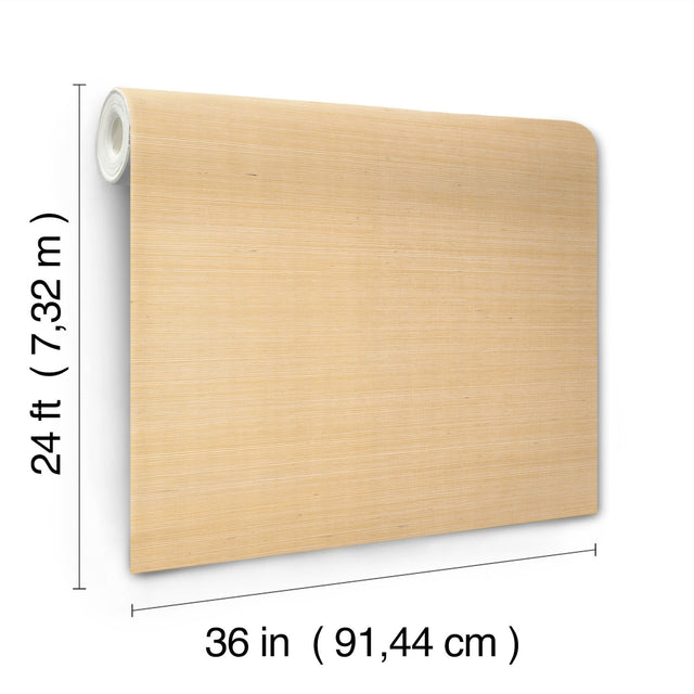 Maguey Sisal Gold Grasscloth Wallpaper with Metallic Effect - York GV0111NW