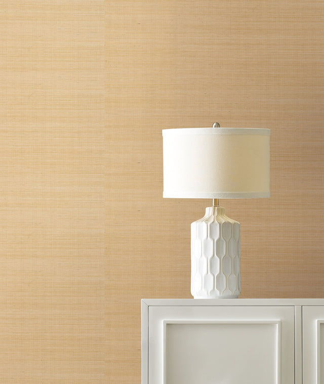 Maguey Sisal Gold Grasscloth Wallpaper with Metallic Effect - York GV0111NW