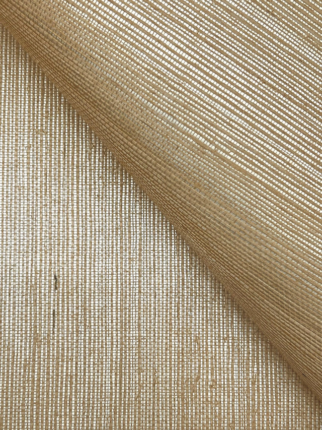 Maguey Sisal Gold Wallpaper with Metallic Grasscloth Texture - York GV0114NWFD