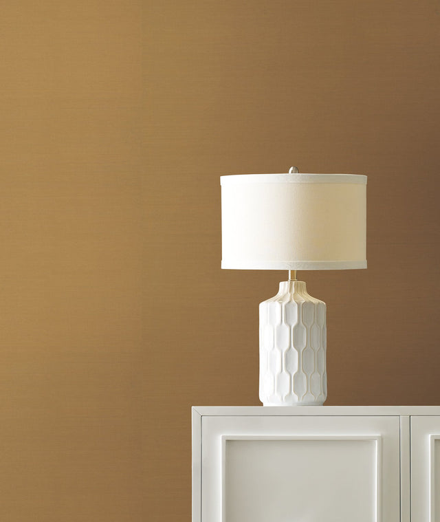 Maguey Sisal Dijon Wallpaper with Traditional Grasscloth Texture - York GV0115NW