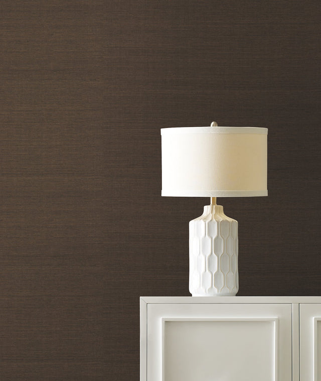Maguey Sisal Walnut Grasscloth Wallpaper - York GV0117NW