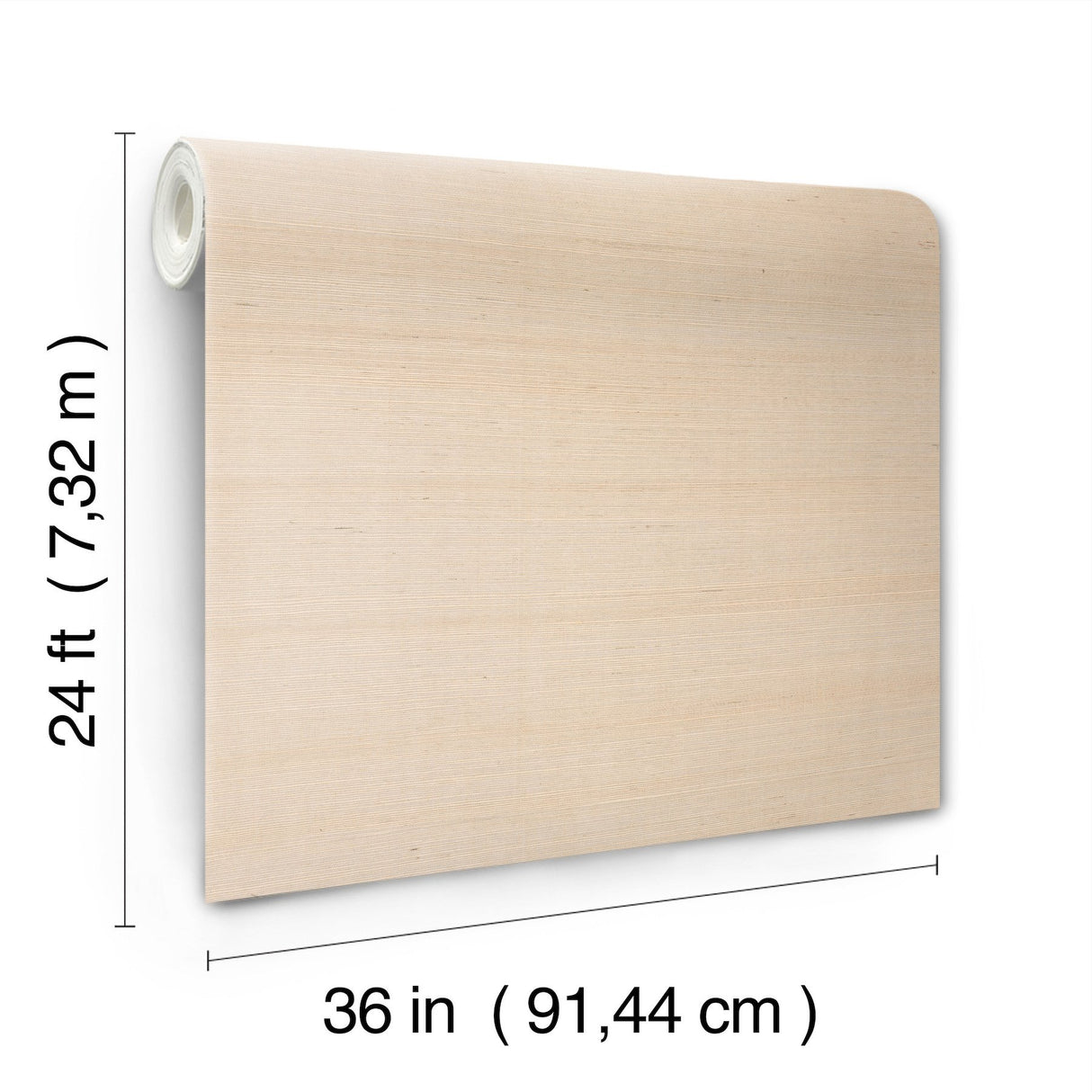 Maguey Sisal Beige Grasscloth Wallpaper with Natural Woven Texture - York GV0118NW