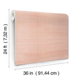 Maguey Sisal Rose Grasscloth Wallpaper with Metallic Effect - York GV0127NW