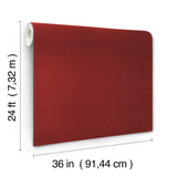 Maguey Sisal Currant Grasscloth Wallpaper in Red - York GV0132NW