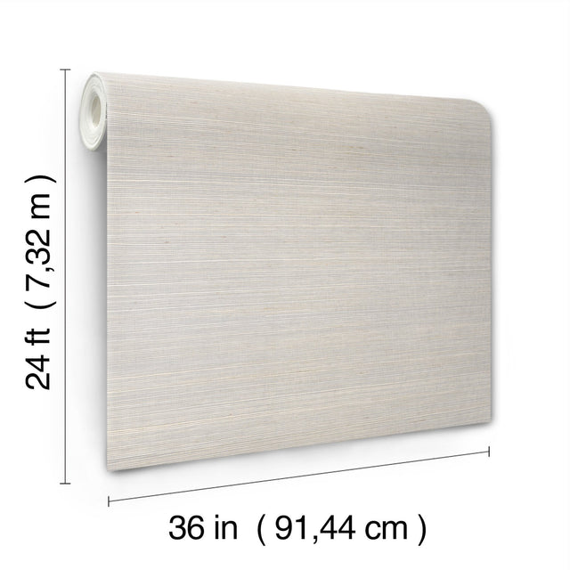 Maguey Sisal Cloudy Grasscloth Wallpaper with Metallic Effect - York GV0133NW