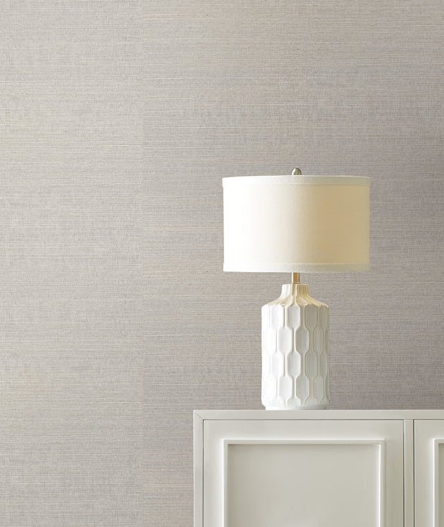 Maguey Sisal Cloudy Grasscloth Wallpaper with Metallic Effect - York GV0133NW
