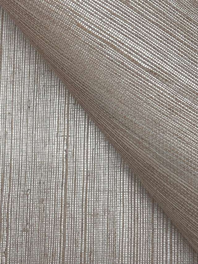 Maguey Sisal Silver Grasscloth Wallpaper with Metallic Effect - York GV0135NWFD