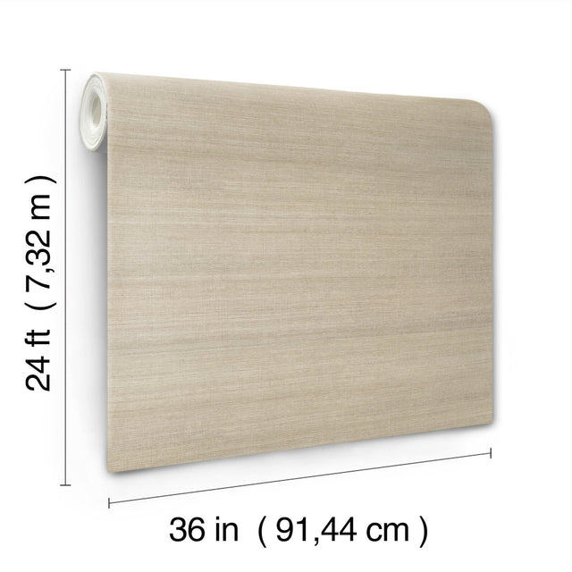Maguey Sisal Silver Grasscloth Wallpaper with Metallic Effect - York GV0135NW