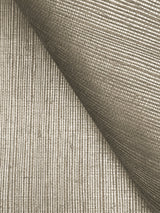 Maguey Sisal Taupe Wallpaper with Metallic Grasscloth Texture - York GV0137NW