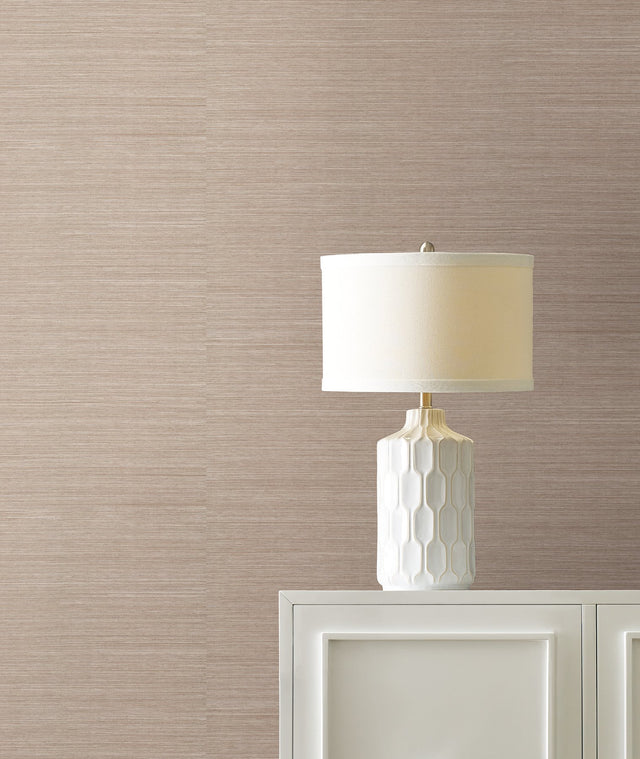 Maguey Sisal Driftwood Grasscloth Wallpaper with Metallic Traditional Texture - York GV0138NWFD