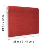 Maguey Sisal Tomato Grasscloth Wallpaper with Traditional Grasscloth Texture - York GV0141NW