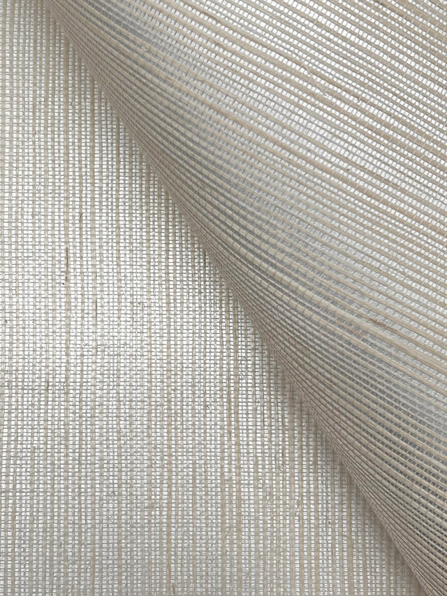 Maguey Sisal Oyster Grasscloth Wallpaper with Metallic Effect - York GV0142NWFD