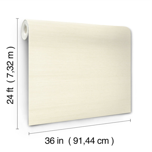Maguey Sisal Oyster Grasscloth Wallpaper with Metallic Effect - York GV0142NW