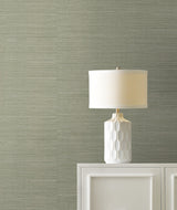 Maguey Sisal Pine Grasscloth Wallpaper in Green - Ronald Redding GV0144NWFD