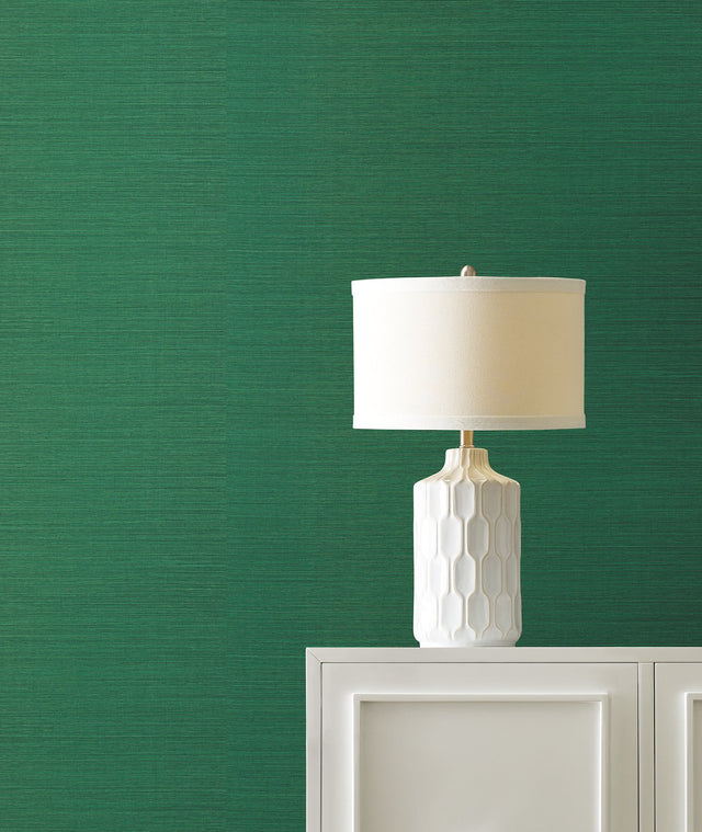 Maguey Sisal Jade Grasscloth Wallpaper with Natural Sisal Texture - York GV0147NWFD