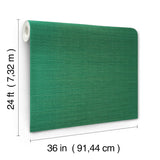 Maguey Sisal Jade Grasscloth Wallpaper with Traditional Natural Texture - York GV0147NW