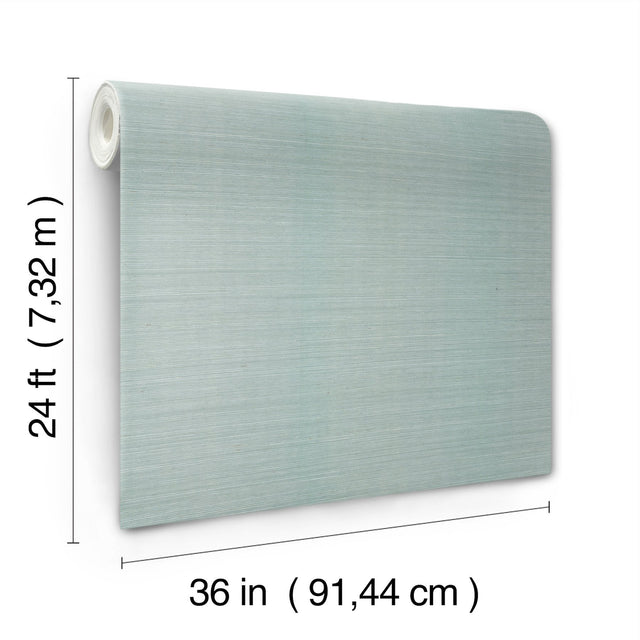 Maguey Sisal Thistle Grasscloth Wallpaper in Thistle Green - York GV0151NW