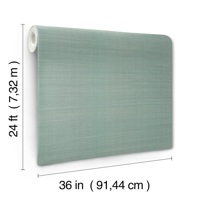 Maguey Sisal Spruce Grasscloth Wallpaper with Traditional Style - York GV0152NW