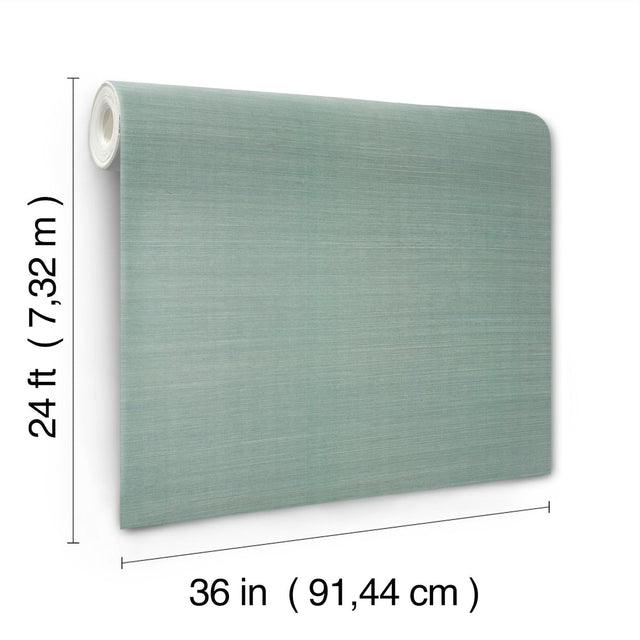 Maguey Sisal Spruce Grasscloth Wallpaper with Traditional Style - York GV0152NW SAMPLE