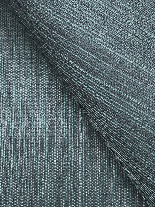 Maguey Sisal Peacock Grasscloth Blue Wallpaper - York GV0154NWFD