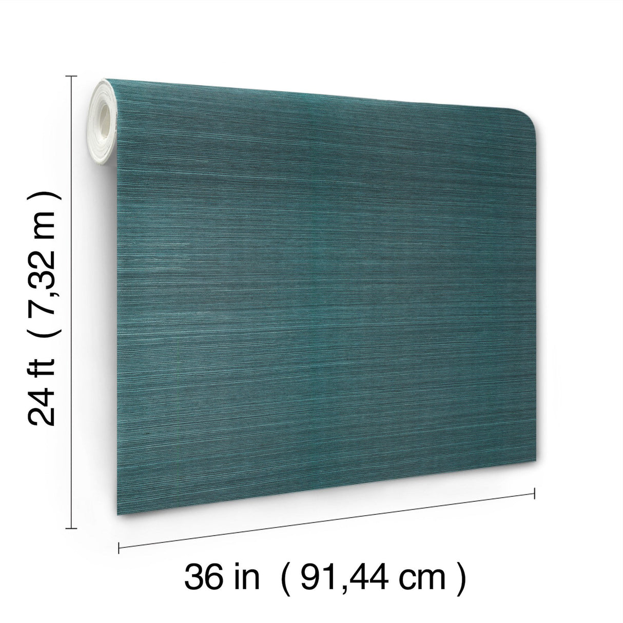 Maguey Sisal Peacock Grasscloth Blue Wallpaper - York GV0154NWFD