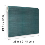 Maguey Sisal Peacock Wallpaper with Traditional Grasscloth Style - York GV0154NW