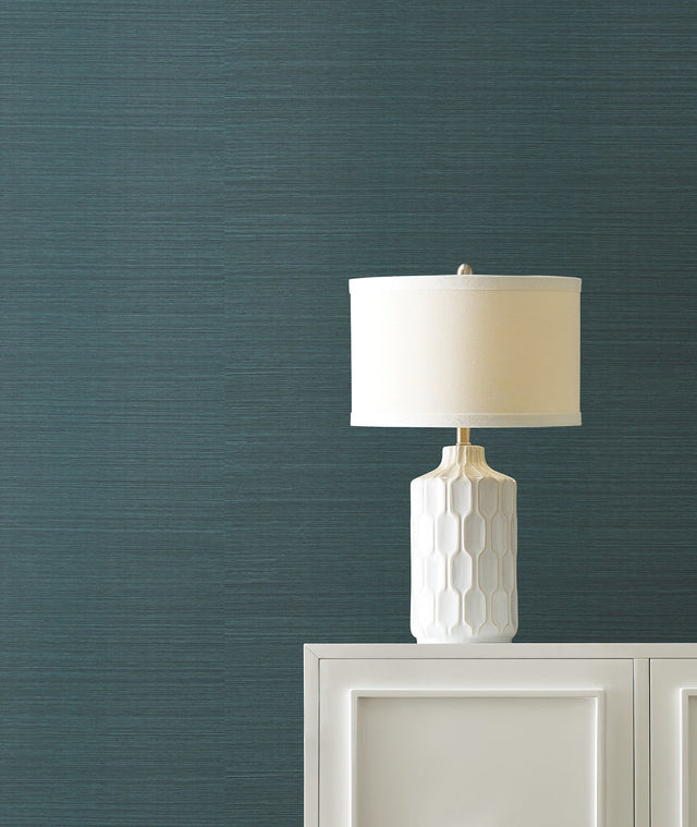 Maguey Sisal Peacock Wallpaper with Traditional Grasscloth Style - York GV0154NW