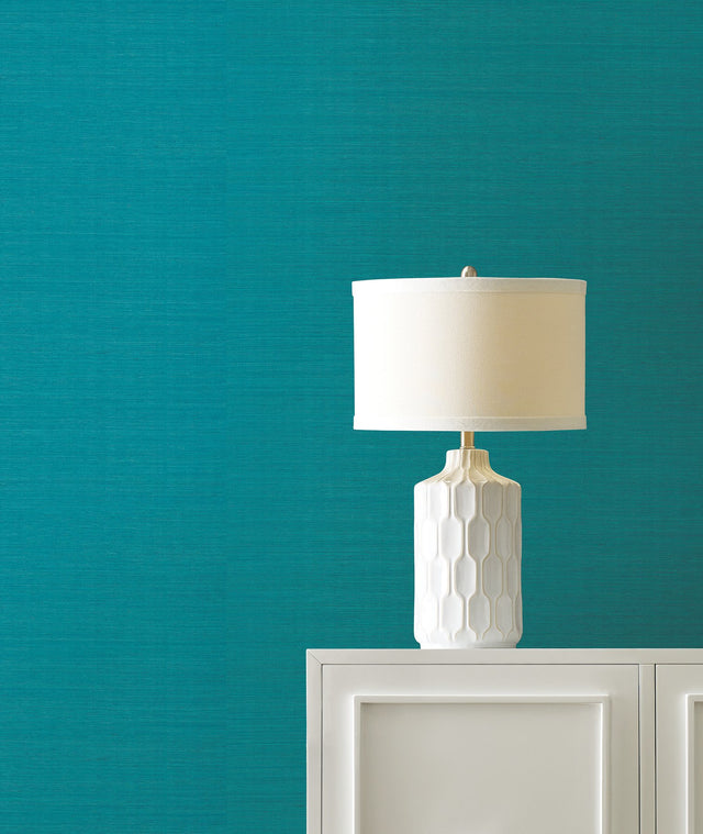 Maguey Sisal Lagoon Grasscloth Wallpaper with Traditional Style - York GV0155NW