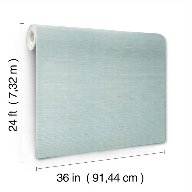 Maguey Sisal Celadon Grasscloth Wallpaper, Traditional Non Woven - York GV0157NW