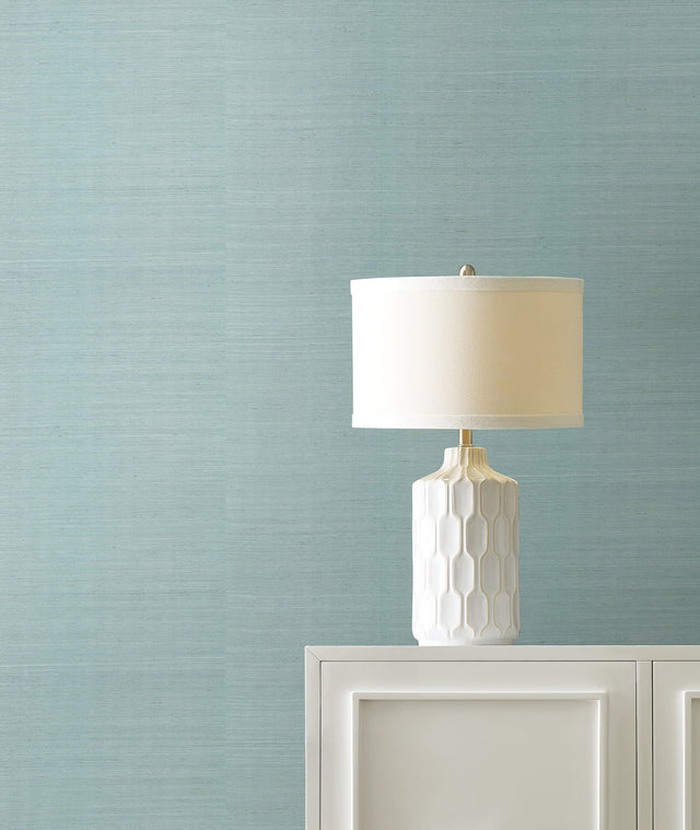 Maguey Sisal Celadon Grasscloth Wallpaper, Traditional Non Woven - York GV0157NW