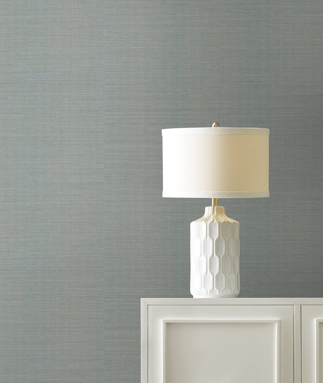 Maguey Sisal Slate Grasscloth Wallpaper, Traditional Style - York GV0158NW