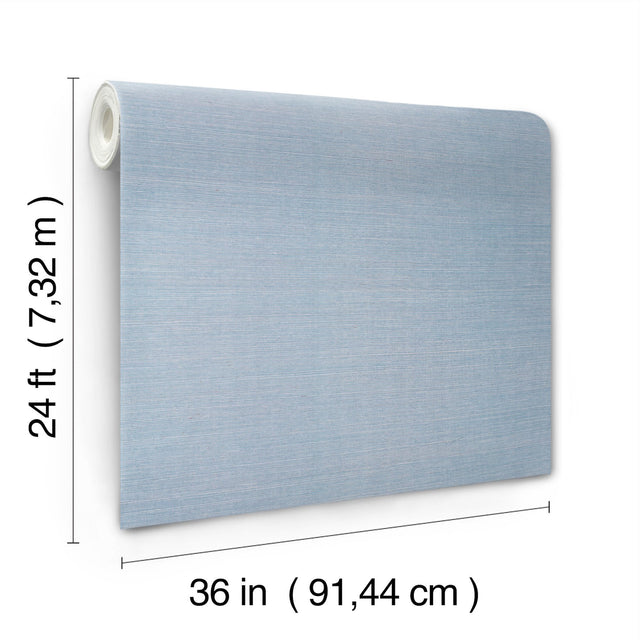 Maguey Sisal Cornflower Grasscloth Wallpaper, Traditional Style - York GV0160NW